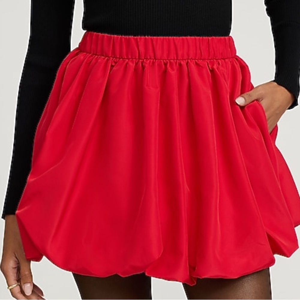 Express Vibrant Red Skater Skirt